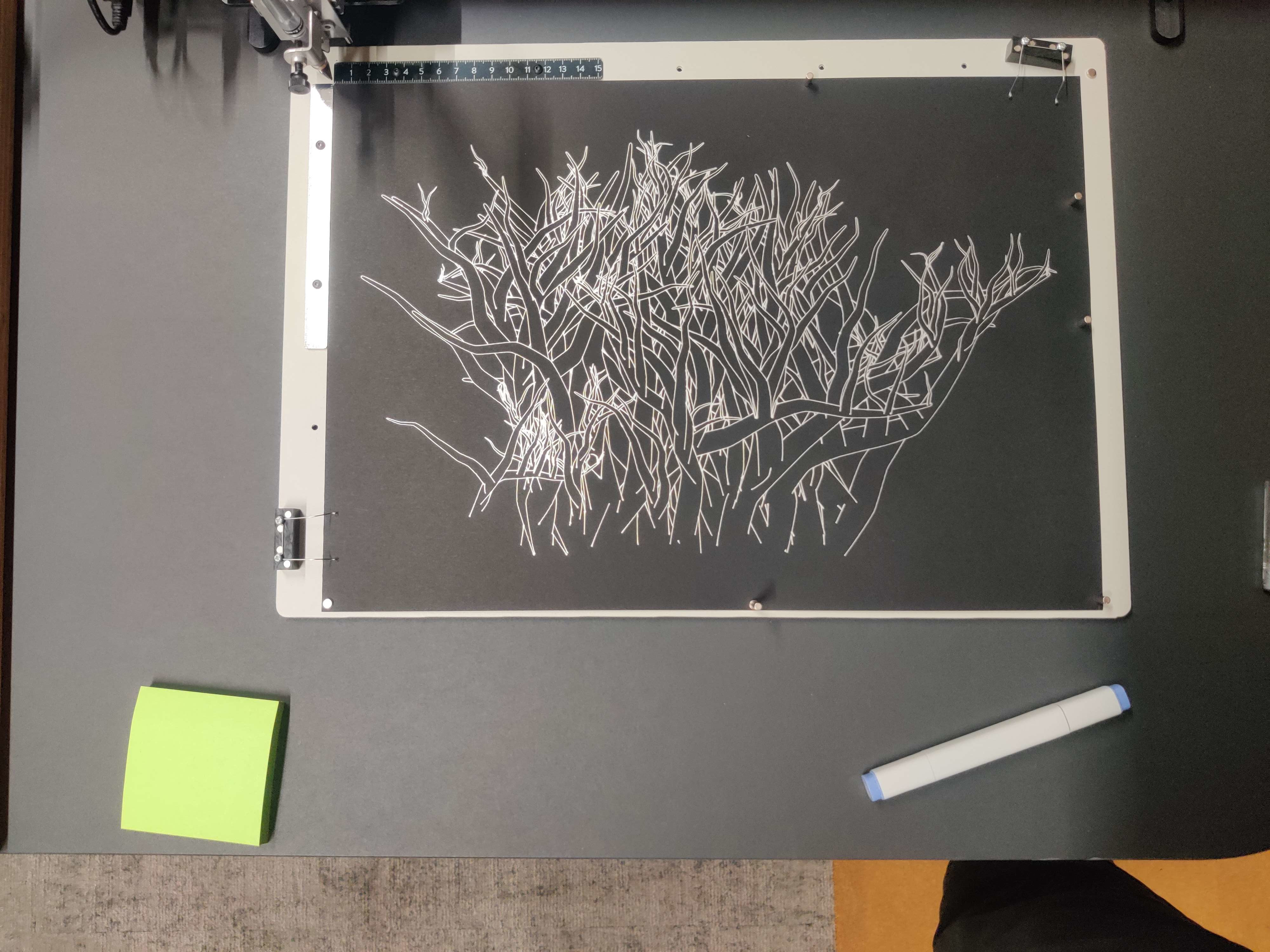 Second iteration - Forest plotted during a creative coding meetup